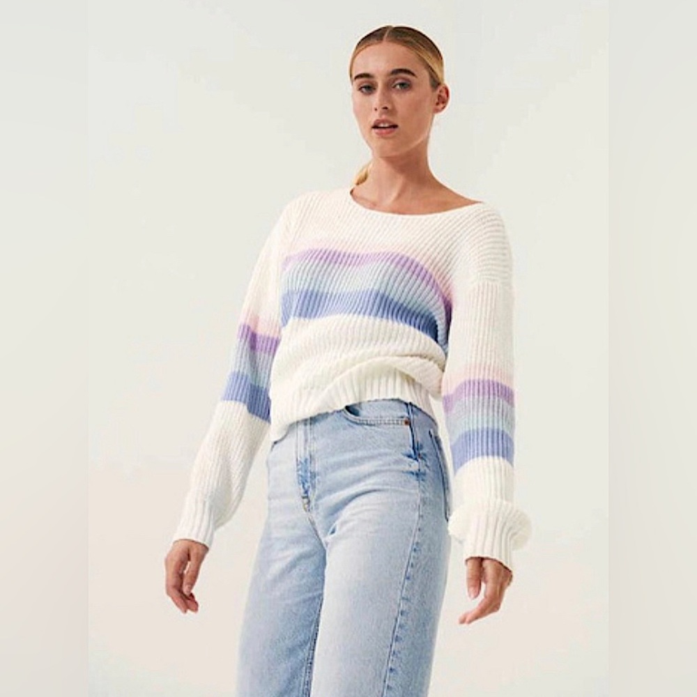 John + Jenn Charlie Knit Sweater in Candy Floss